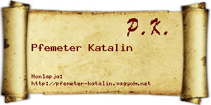 Pfemeter Katalin névjegykártya